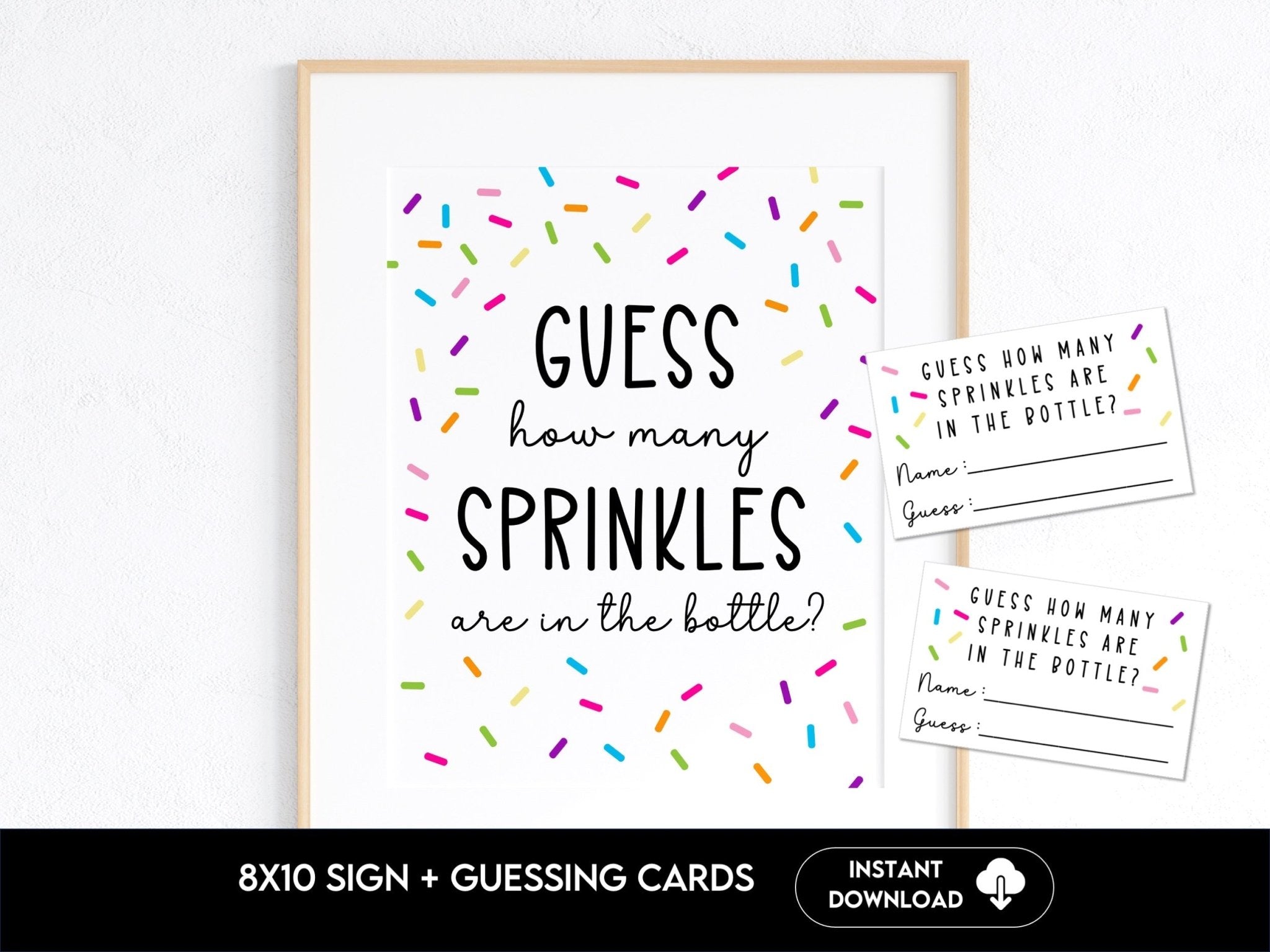 Game Guess How Many Sprinkles Are in the Bottle? Sprinkle Baby Shower Guessing Game, Printable for Boy or Girl Baby Shower, Game for Groups - Before The Party