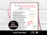 Girl Baby Shower Pass the Prize, Baby Shower Pass the Present Game, Fun Baby Sprinkle Game, Left Right Game, Pass the Gift Rhyming Poem - Before The Party