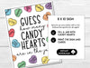 Guess How Many Candies Party Game, Valentine's Day Candy Game, Valentine's Candy Jar Party Guessing Game, Conversation Hearts Game - Before The Party