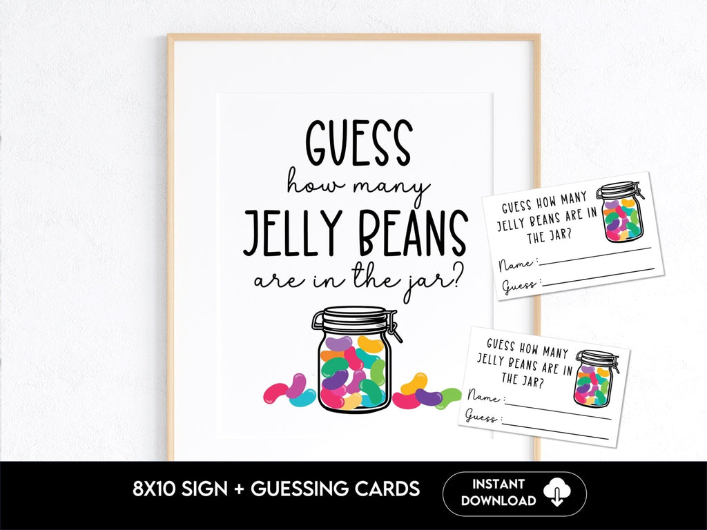 Guess How Many Jelly Beans - Easter Game, Birthday Party Game, Shower Game, School Event, Office Party, Kids & Adults, Count the Jelly Beans - Before The Party