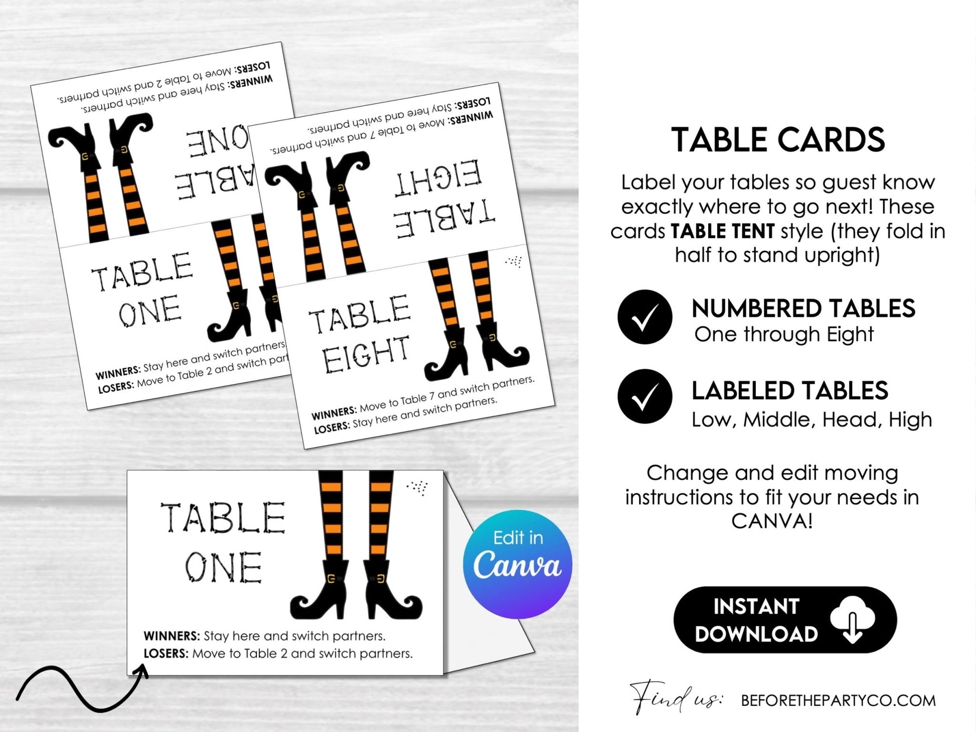 Halloween Bunco Score Cards, Bunco with my Witches Score Sheets, October Bunco