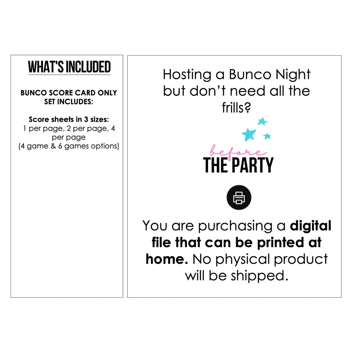 Halloween Bunco Score Cards – Pink Witch Printable Party Game (Cards Only)