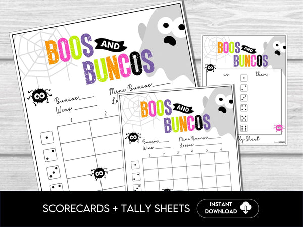 Halloween Bunco Score Sheets, Spooky Bunco Game, Halloween Party Bunco Scorecards | 4 games, 6 games - Before The Party