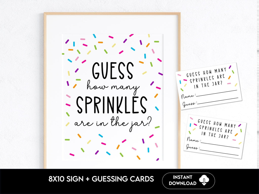 How Many Sprinkles Party Game, Baby Shower Game, Birthday Party, Printable for Boy or Girl Baby Shower Game for Groups, Fun Baby Sprinkle - Before The Party