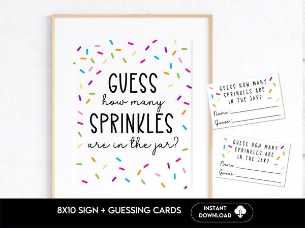 How Many Sprinkles Party Game, Baby Shower Game, Birthday Party, Printable for Boy or Girl Baby Shower Game for Groups, Fun Baby Sprinkle - Before The Party