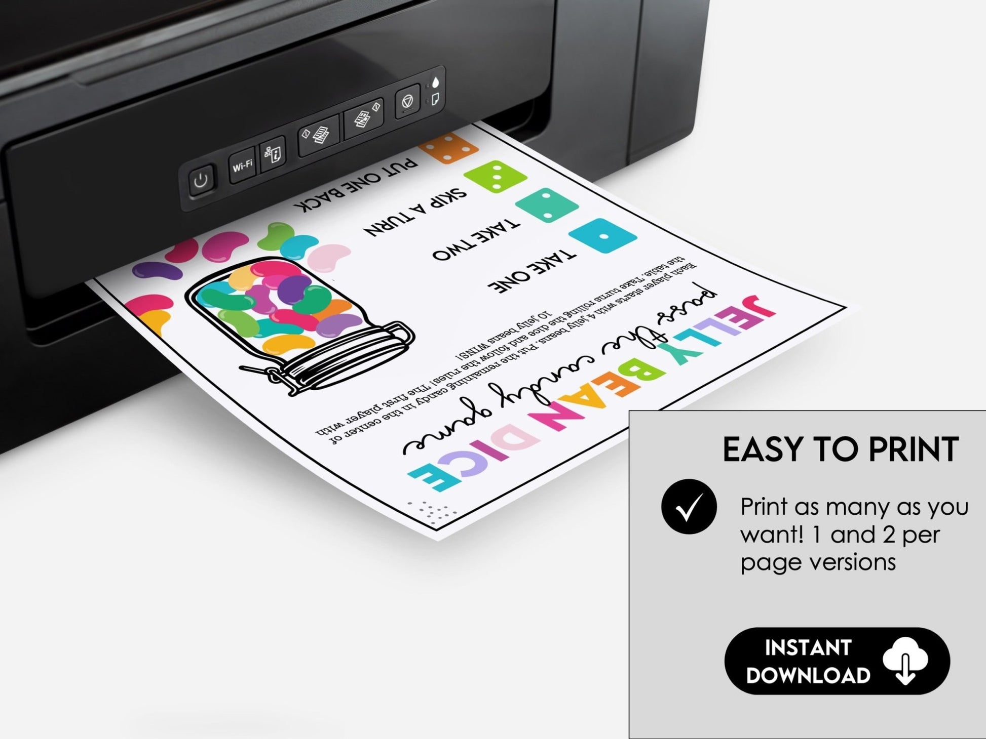 Jelly Bean Dice Game, Birthday Party Game, Easter Games, Party Games for Kids and Adults, Classroom Fun, Church Event Activity, Candy Game - Before The Party