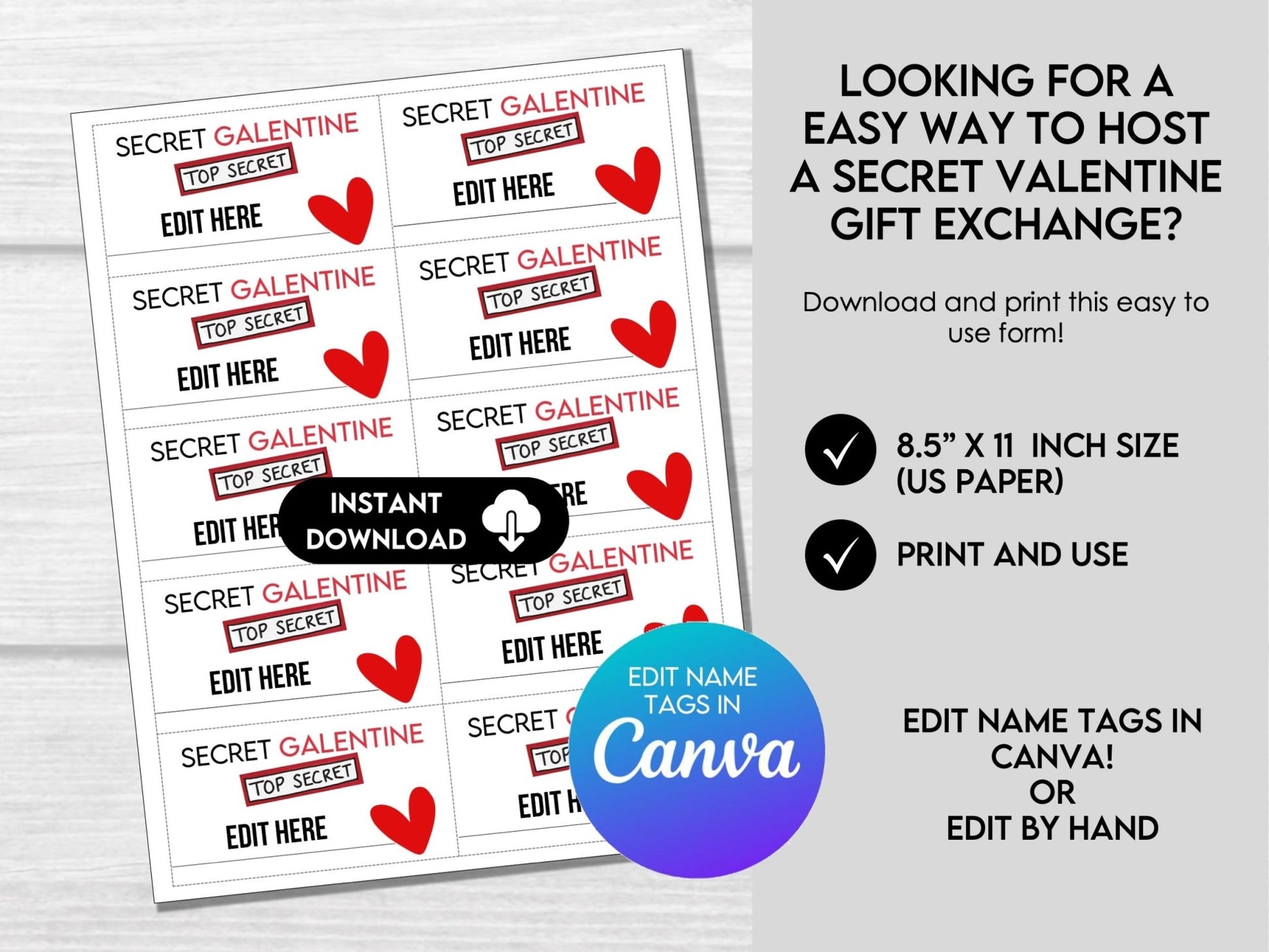 My Secret Galentine Gift Exchange Questionnaire