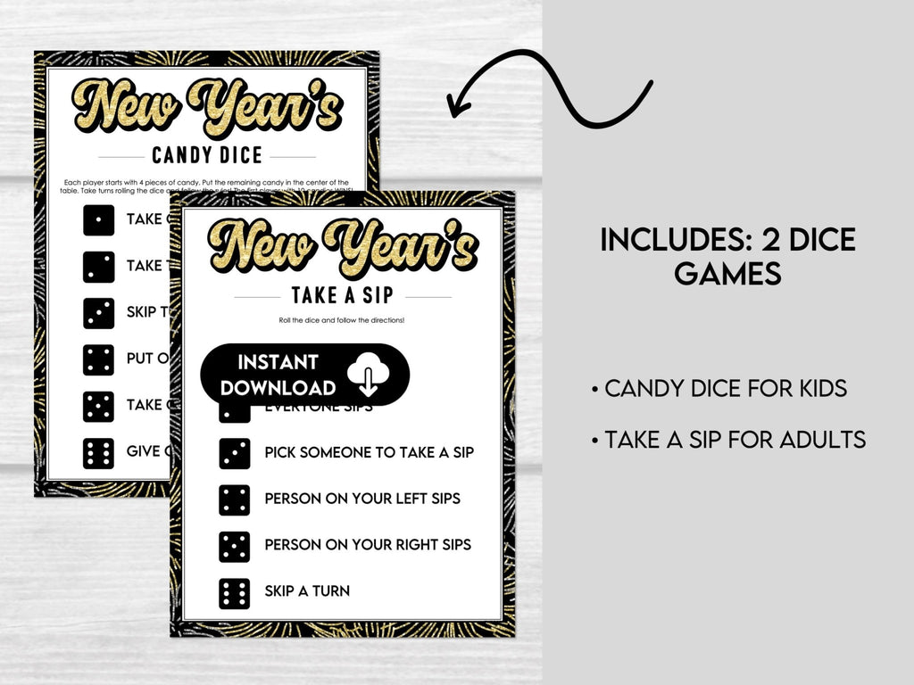 New Year's Eve Printable Party Games Bundle - Before The Party