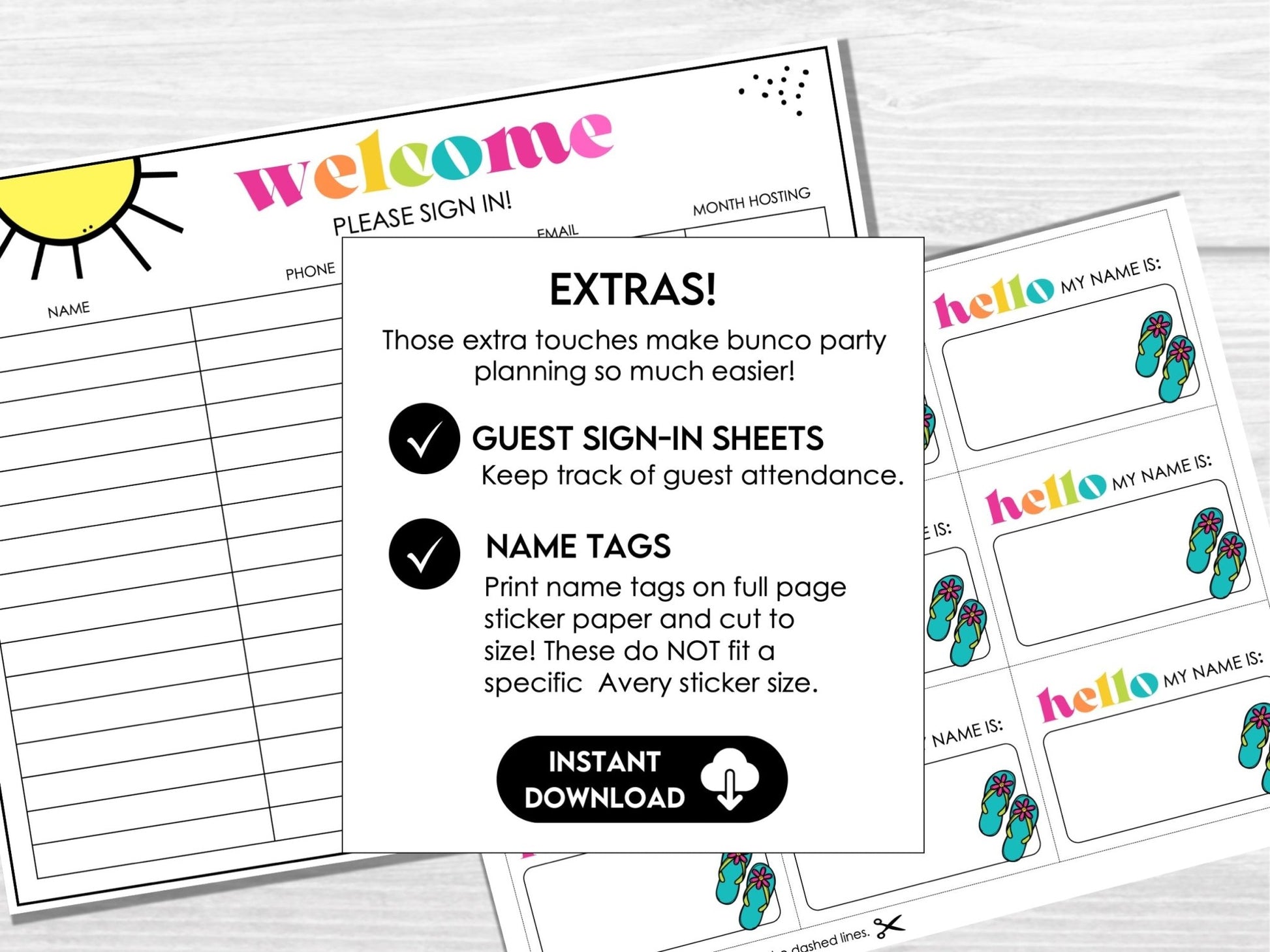 Printable Summer Bunco Game Set – Beach Party Theme - Before The Party