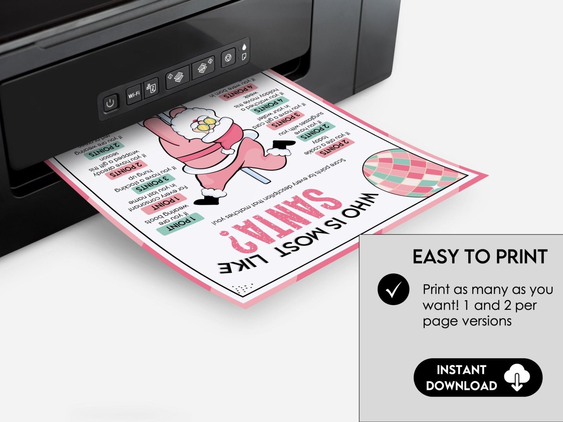 Santa Game - Festive Printable Holiday Activity for All Ages