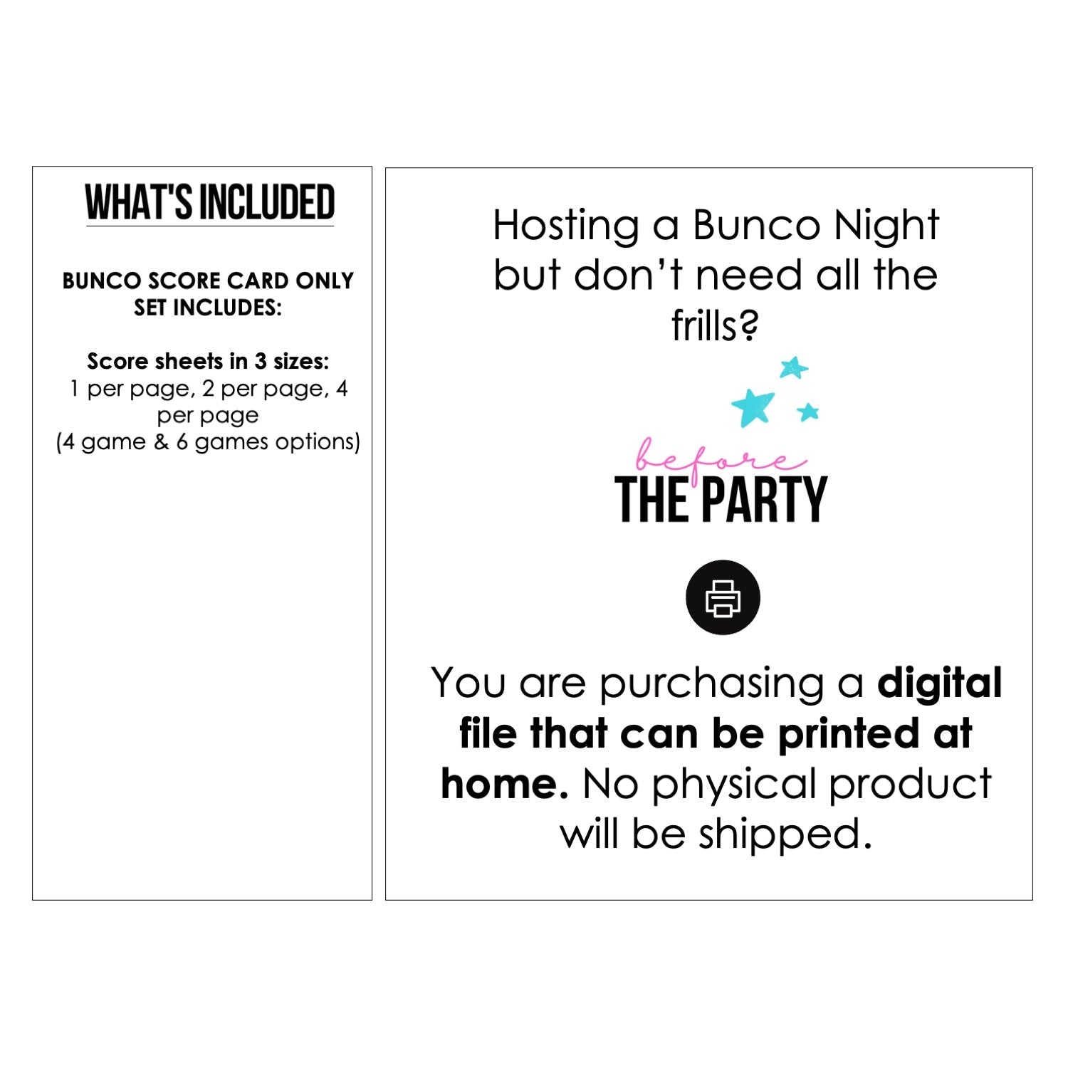 Spring Bunco Score Cards – Floral “Hello Spring” Printable Bunco Score Sheets (Cards Only)