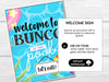 Summer Pool Party Bunco Score Cards, Swim Party Bunco Theme, Tally Cards, Table Cards & Invitation - Before The Party