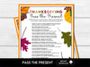 Thanksgiving Pass the Present, Thanksgiving Pass the Gift Game, Thanksgiving Party Game, Thanksgiving Activity, Thanksgiving Left Right Game - Before The Party