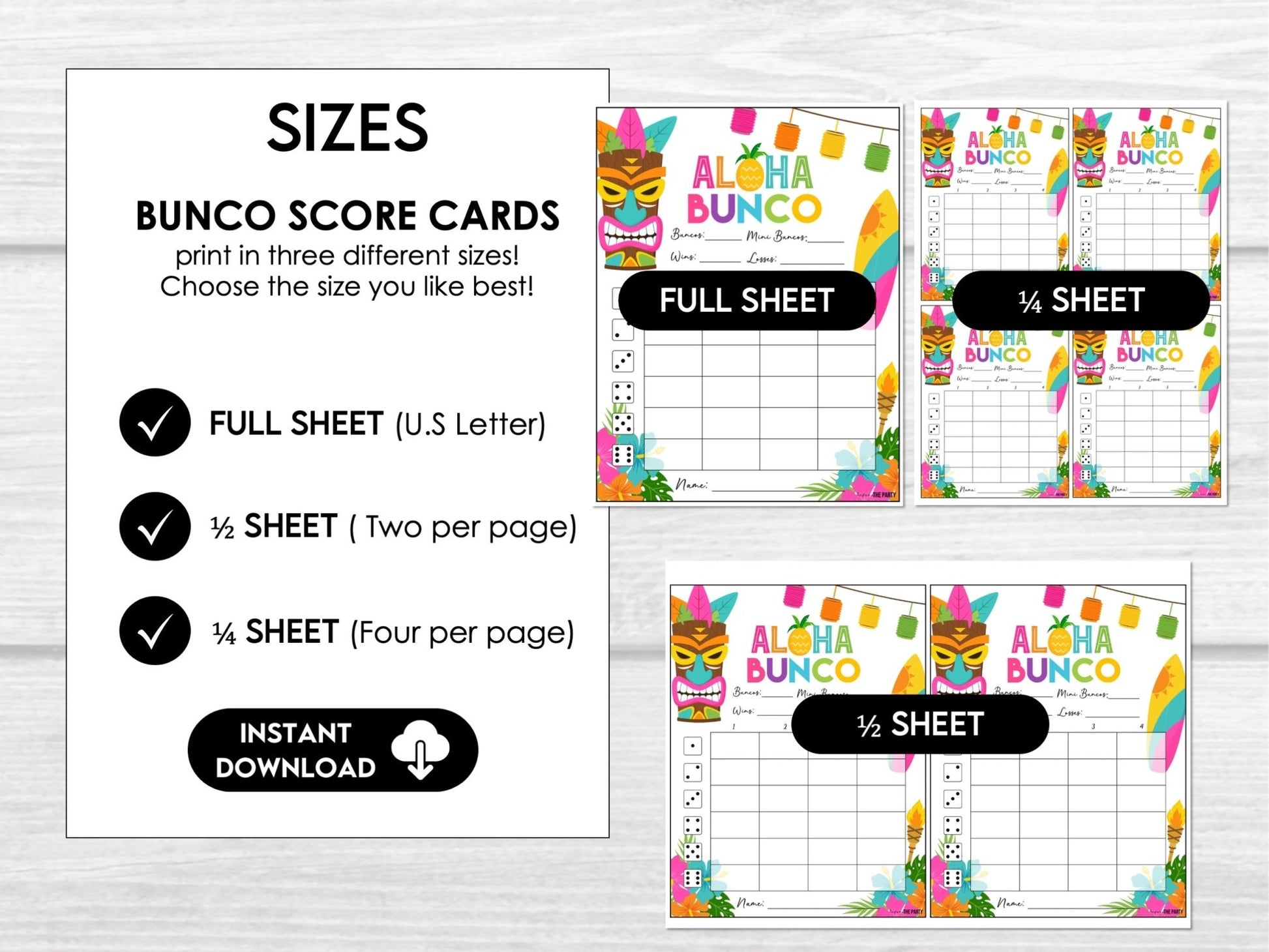 fun-summer-bunco-score-cards-instant-download-party-kit-before-the-party for Free Printable Bunco Score Sheets Summer Fun Summer Bunco Score Cards, Instant Download Party Kit – Before The Party for Free Printable Bunco Score Sheets Summer