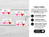 Valentines Bunco Score Sheets, February Bunco Party Set, Galentine's Bunco Scorecards 4 games & 6 games, Tally Sheets, Table Number Cards - Before The Party