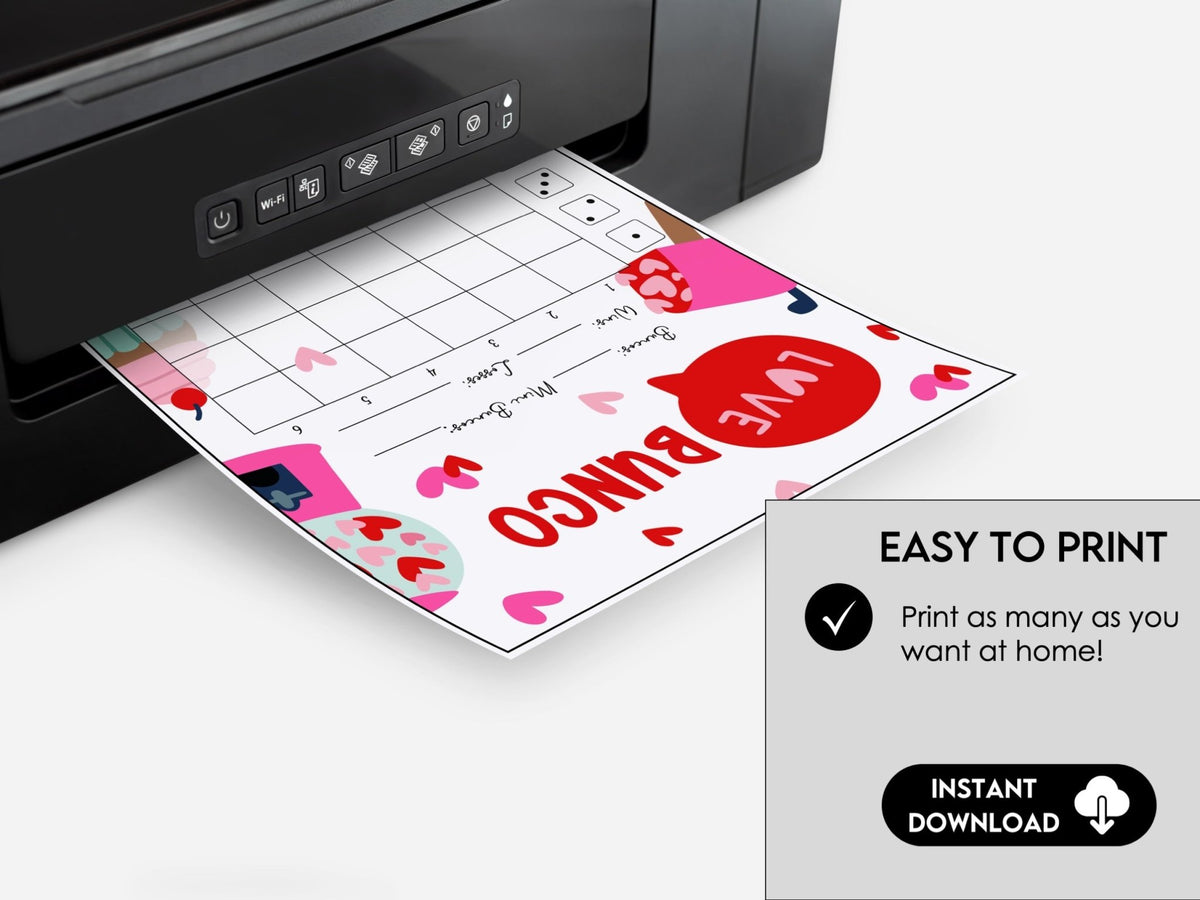 February Scorecards Valentines Bunco Score Sheets & Party Supplies – Before The Party