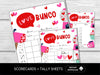 Valentines Bunco Score Sheets, February Bunco Party Set, Galentine's Bunco Scorecards 4 games & 6 games, Tally Sheets, Table Number Cards - Before The Party