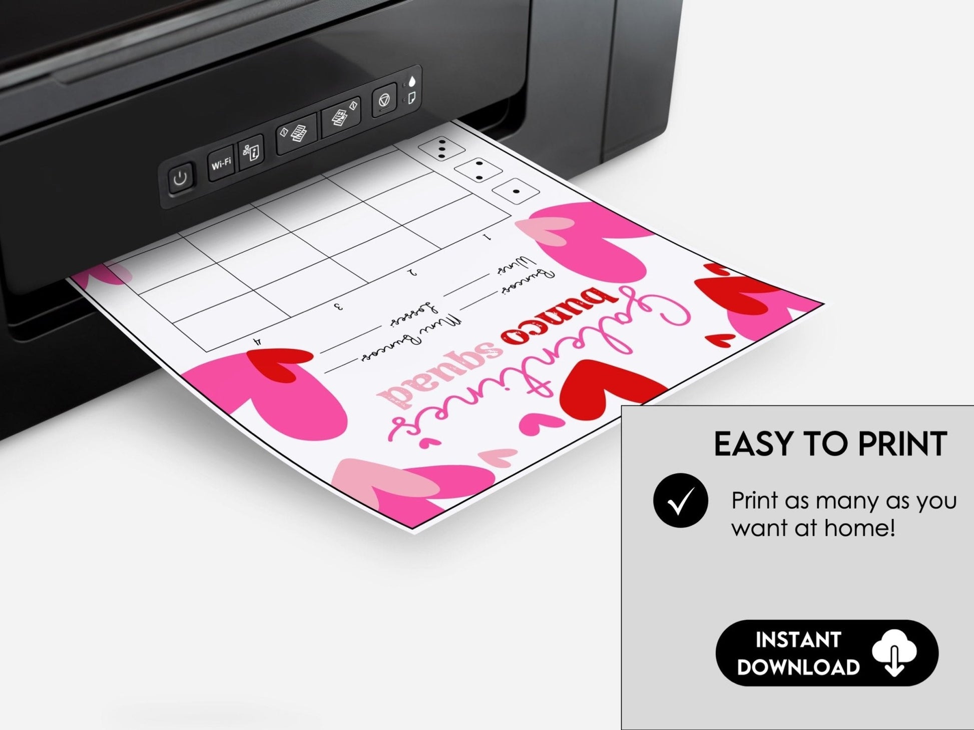 Valentine's Day Bunco - Bunco Score Sheets for Valentine Party, Bunco Tally Sheets, Table Cards