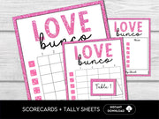 Valentine's Day Bunco - Galentine's Day Bunco, Girls Night Bunco Score Sheets for Valentine Party, Bunco Tally Sheets, Love Bunco, February - Before The Party