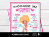 Valentine's Day Who is Most Like Cupid Game, Printable Activity for Adults and Kids, Valentine Party Fun Icebreaker Printable Game, VDAY - Before The Party