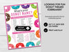 What's Your Donut Name Game Printable, Donut Name Generator, Donut Party Sign and Name Tags, Donut Party, Birthday, Baby Shower, Work Event - Before The Party