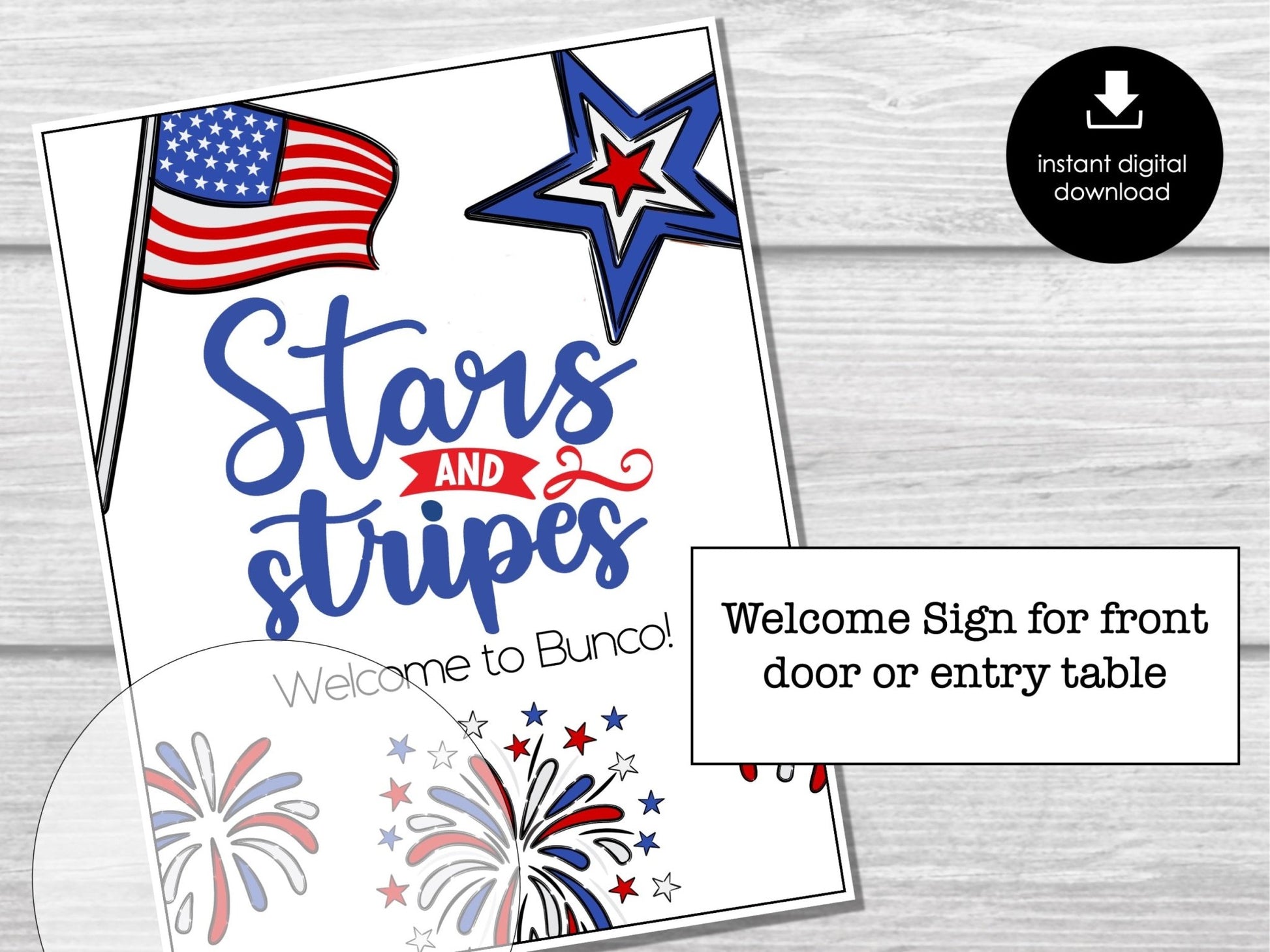 4th of July Bunco Score Cards, July Fourth Party Bunco Invitation, July Bunco Night, Patriotic Labor Day - Before The Party