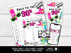 Back to the 90's Bunco Score Cards, 1990's Theme Bunco Party, Fun Bunco Theme, Score Cards & Tally Sheets - Before The Party