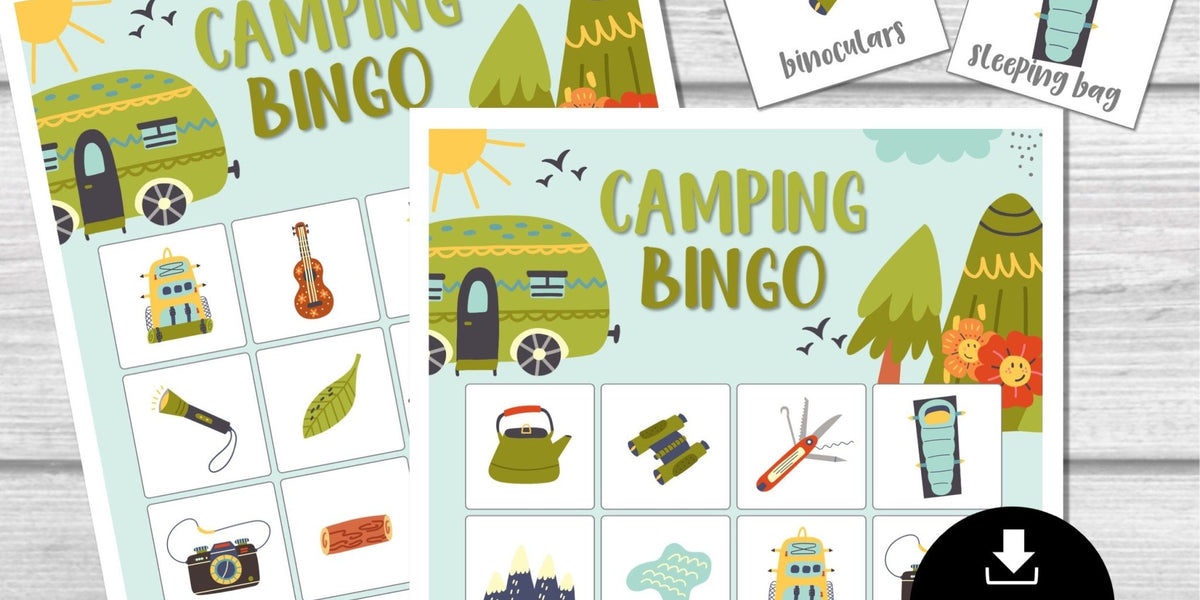 Camping Bingo Game, Party Game for Kids, Classroom Bingo Game, Scout B ...