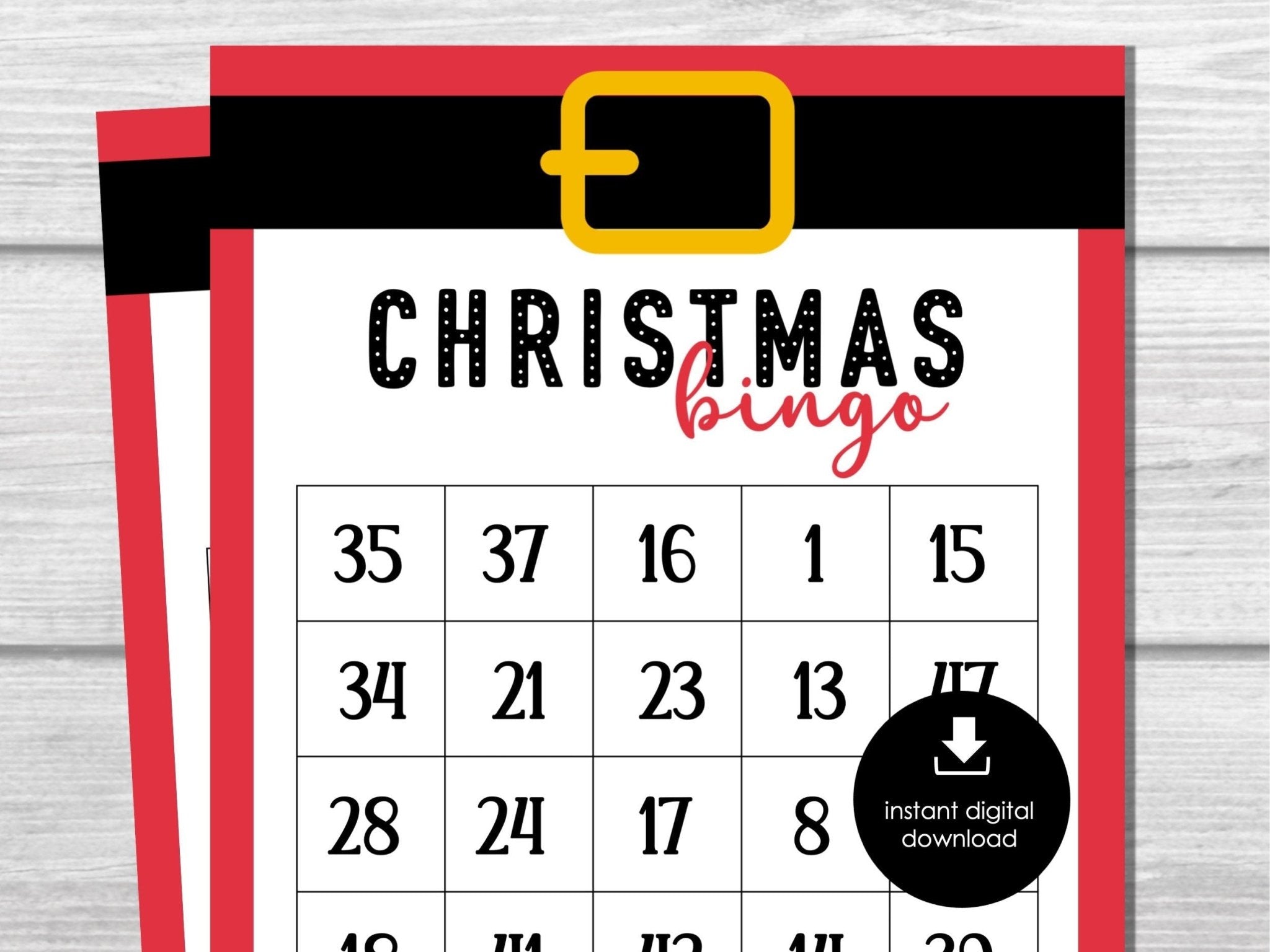 Christmas Bingo, 100 Bingo Cards, Holiday Party Game, Fun Printable Group Game