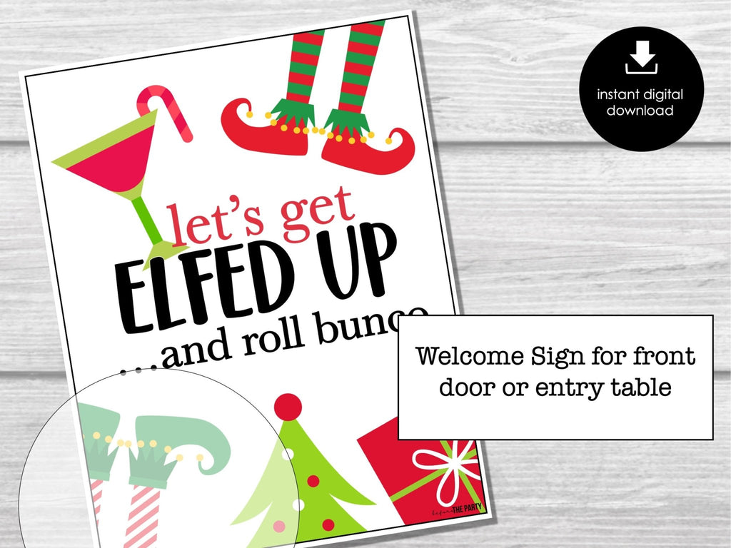 Christmas Bunco Score Sheets, Elfed Up December Bunco Game, Christmas Bunco Invitation, Funny Bunco Party Kit - Before The Party