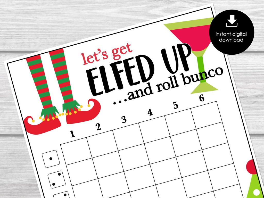 Christmas Bunco Score Sheets, Elfed Up December Bunco Game, Christmas Bunco Invitation, Funny Bunco Party Kit, Winter Bunco, Holiday BUNKO - Before The Party