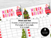 Christmas Bunco Score Sheets, Merry and Bright December Bunco Game, Christmas Bunco - Before The Party