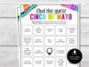 Cinco De Mayo Find the Guest Bingo, Printable Party Game, Printable Game for Adults & Kids, Fun Ice breaker Game, Office Party Game, Mingle - Before The Party