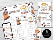 Coffee Lovers Bunco Score Sheets, Coffee Party Bunco, Bunco Score Cards, Bunco Table Cards, Cute Bunco Theme, Bunco Invitation Printable - Before The Party