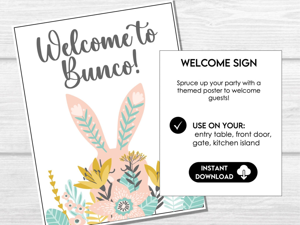 Easter Bunco Score Sheets, Bunny Bunco Scoring Sheets, Bunco Night Printables, Bunco Game Sheets - Before The Party