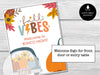 Fall VIBES Bunco Score Cards, Autumn Bunco Score Sheets, FALL Bunco Invitation, Pumpkin Theme - Before The Party