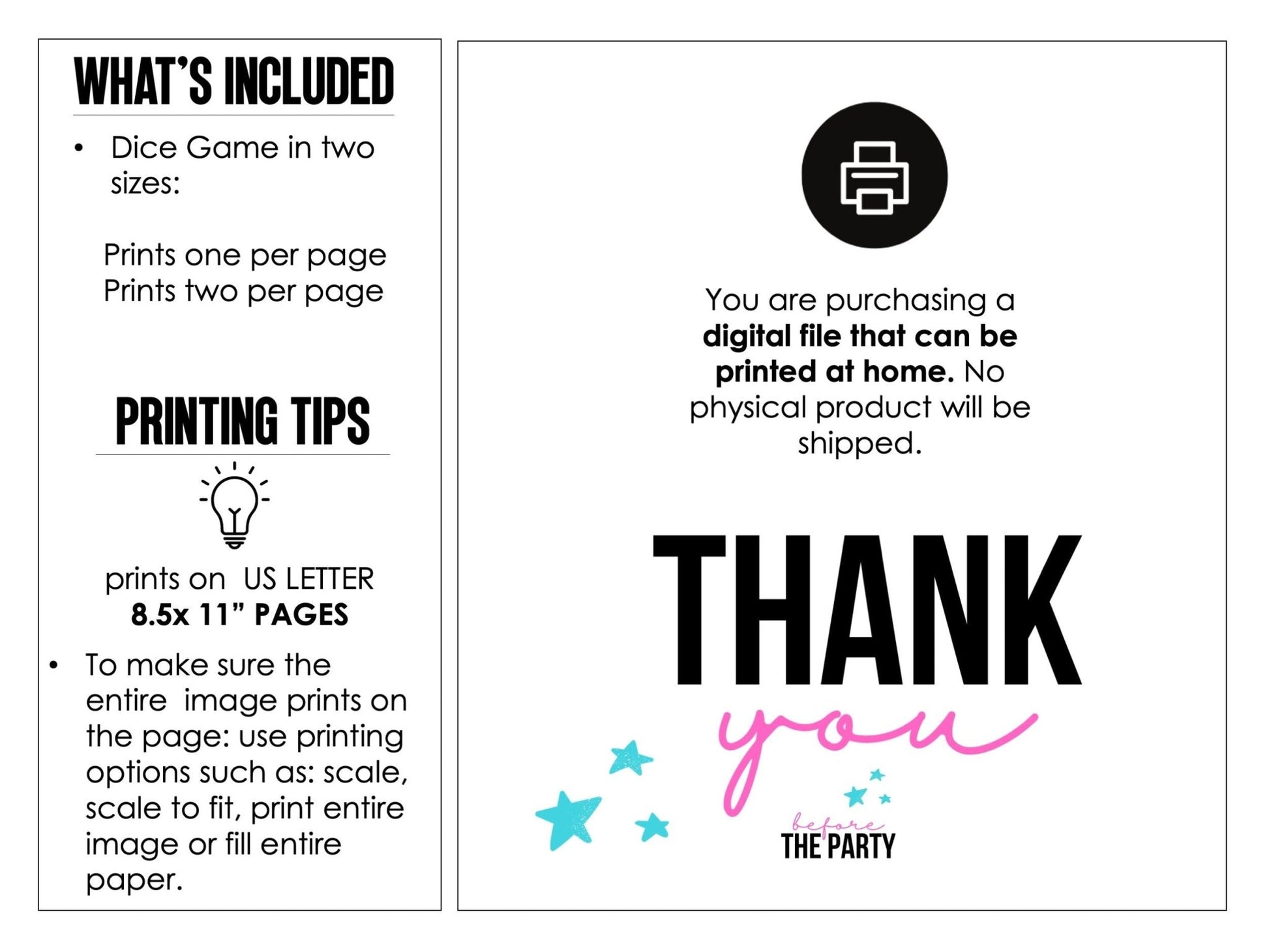 Fiesta Party Drunk Dice Game, Cinco de Mayo Games - Drunk Dice, Drinking Games for Adults, Printable Game, Office Party, Bar, Birthday Game - Before The Party