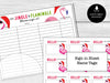 Flamingo Christmas Bunco Score Sheets, Flamingle December Bunco Cards - Before The Party