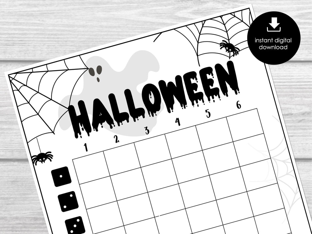 Halloween Bunco Score Cards, Bunco Printables, October Bunco Party Invitation, Halloween Theme Bunco Party, October Bunco Night, BUNKO - Before The Party