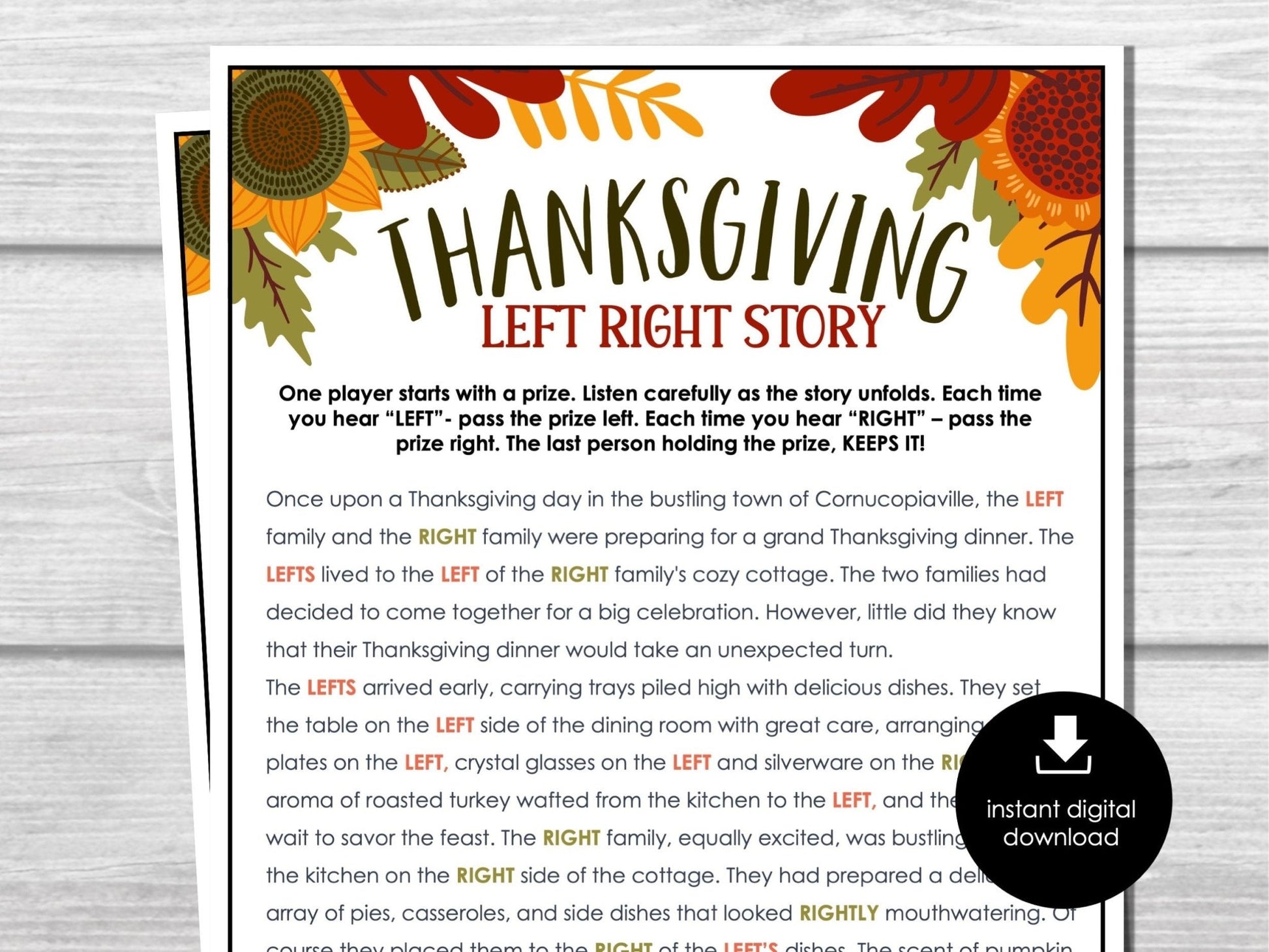 Left Right Thanksgiving Game, Thanksgiving Party Games, Pass the Gift, – Before The Party left-right-thanksgiving-game-thanksgiving-party-games-pass-the-gift-before-the-party