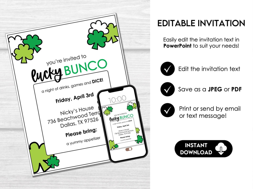 March Bunco Score Sheets - St. Patrick's Bunco, Lucky Bunco Printables - Before The Party