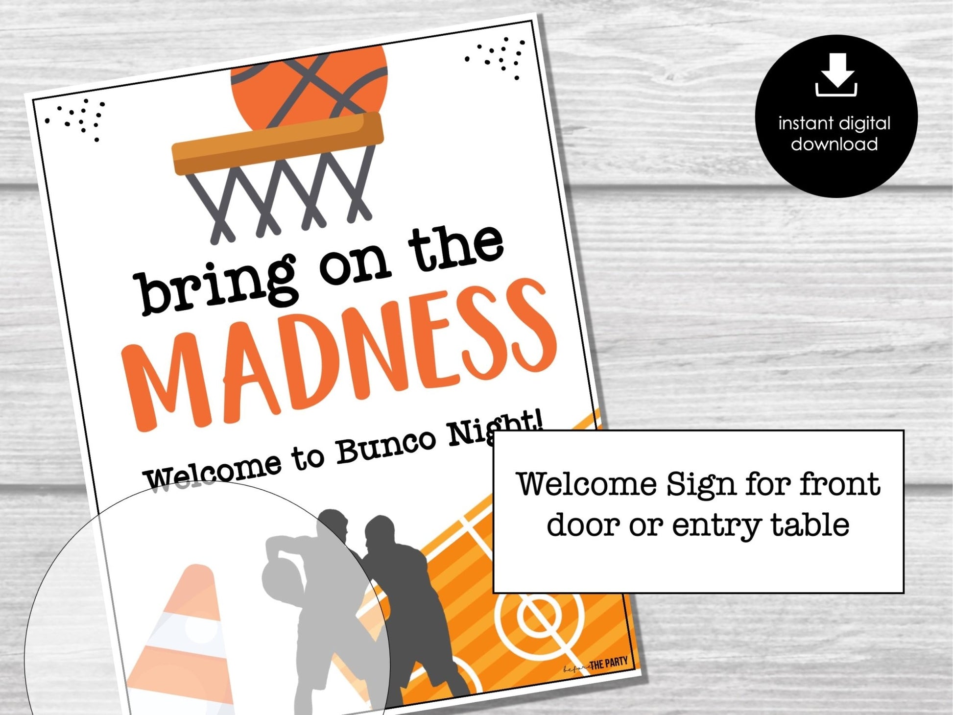 March Madness Bunco Score Sheets - Basketball Bunco Theme - Sports Bunco - Before The Party