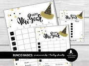 New Year Bunco Score Sheets, January Bunco Game, 2024 Bunco Scorecards | 4 games | 6 games, Tally Sheets | Holiday Bunco | New Years Eve - Before The Party
