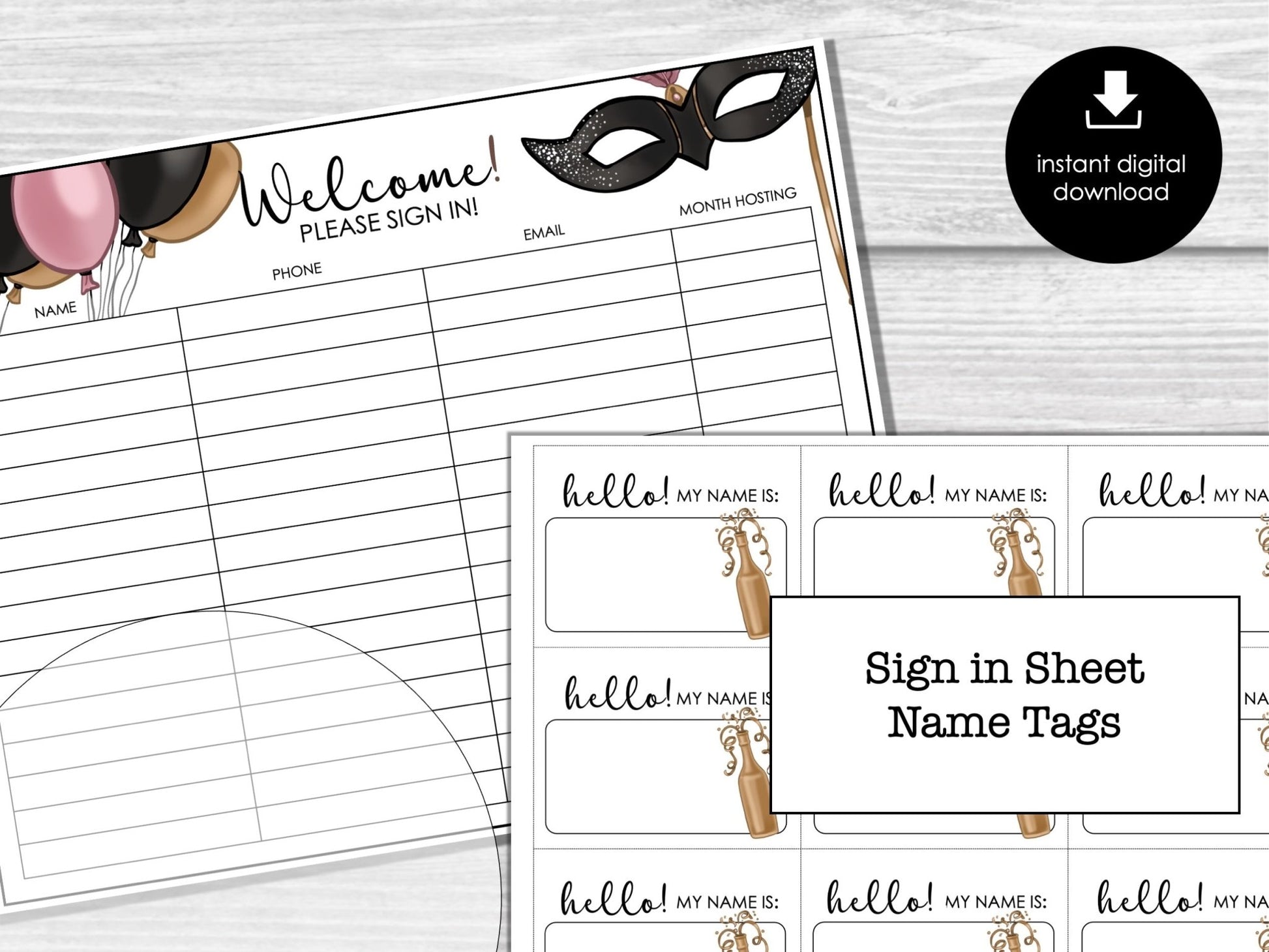 New Year's Eve Bunco Printable Score Sheets, New Year Party Bunco, Bunco Party Game - Before The Party