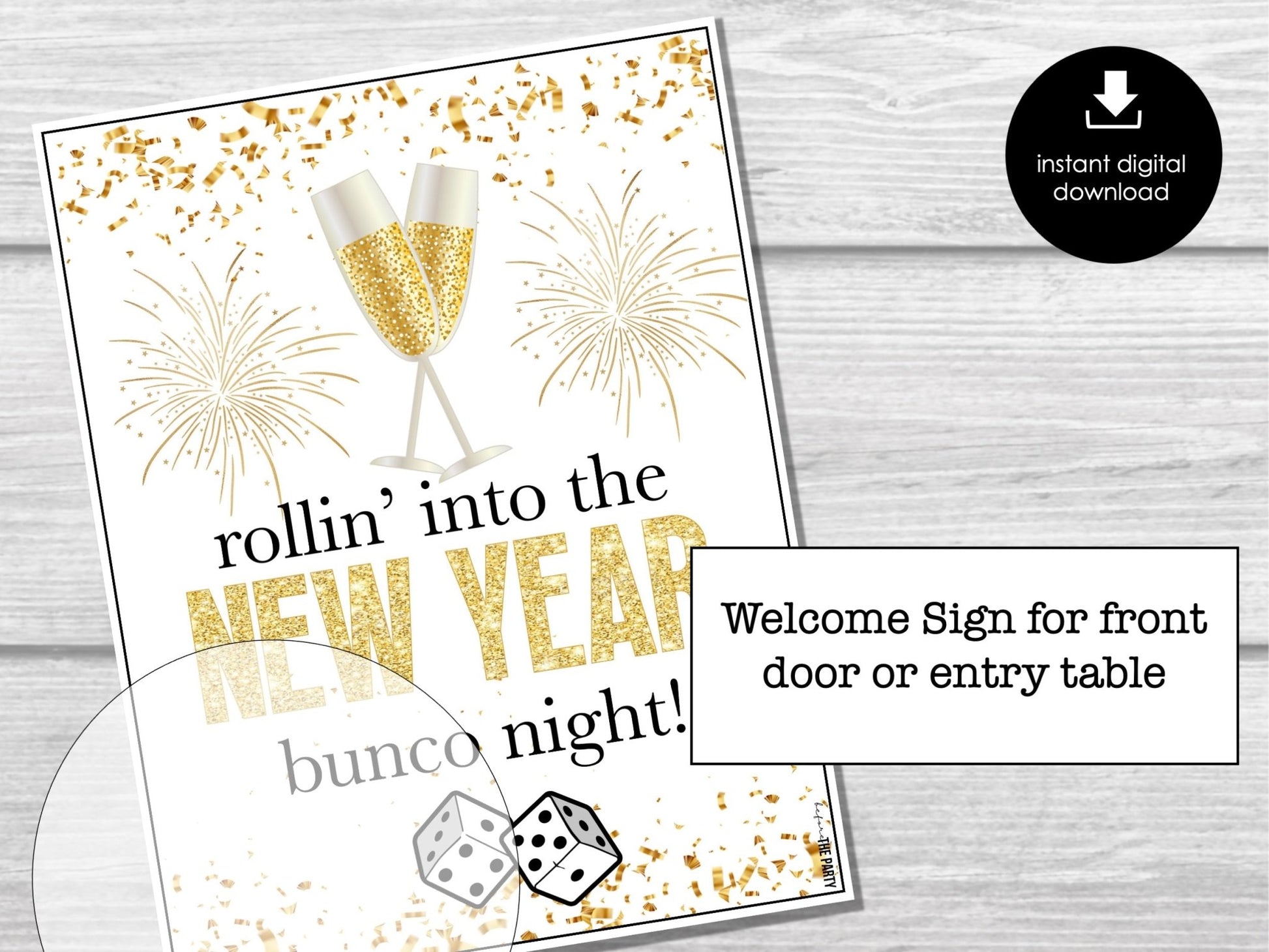 New Year's Eve Bunco Score Sheets, Bunco Score Sheets for Happy New Year Party BUNKO - Before The Party