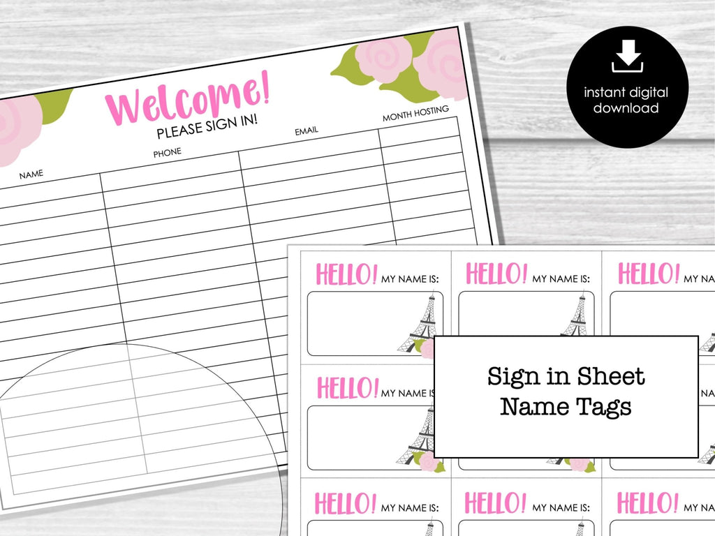 Night in Paris Theme Bunco Score Sheets, Bunco Night, French Bunco Party; Invitations, Table Cards - Before The Party