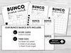 Simple Bunco Score Cards, Minimalist Neutral Bunco Score Sheets, Numbered Table Cards, Tally Sheets - 4 and 6 Game Rounds - No theme Bunco - Before The Party