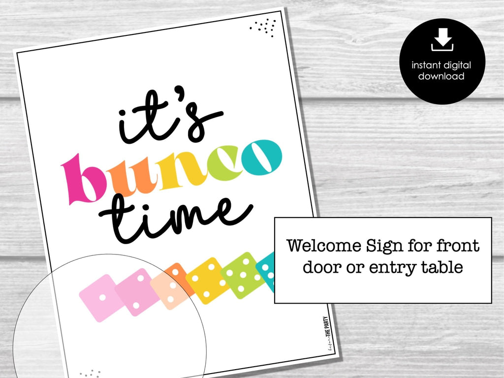 Simple Bunco Score Cards, Modern Bunco Invitation, NO Theme Bunco Night, Bunco Game Any Occassion Bunco - Before The Party