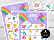 Spring Bingo Party Game for Kids, Classroom Bingo Game, Springtime Bingo Game, Spring Printable Bingo Cards for Kids, Kids Party Game - Before The Party