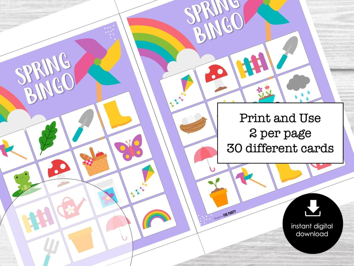 Spring Bingo Game | Printable Spring Party Activity – Before The Party